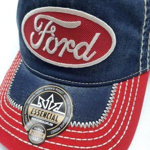 Retro Vintage Style Ford Embroidered Patch Thick Stitch Cotton Hat OSFM Cap 80s